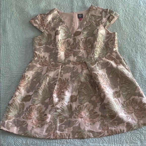 Vince Camuto Floral Mini Dress - Pink and Green with POCKETS - Picture 1 of 7